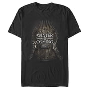 Mens Game of Thrones Iron Throne is Coming Graphic Tee Black Large