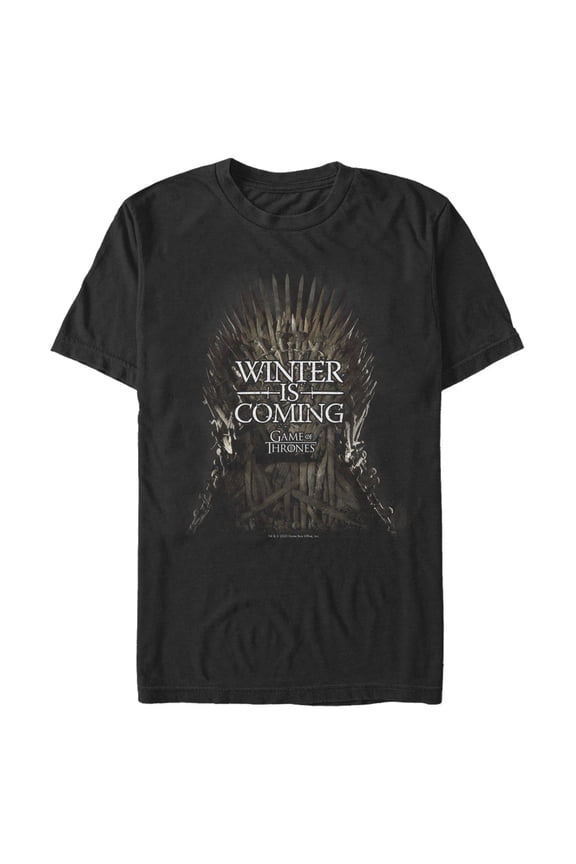 Men's Game of Thrones Iron Throne is Coming Graphic Tee Black Large