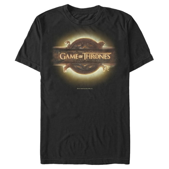 Men's Game of Thrones Logo Glow Graphic Tee Black 2X Large