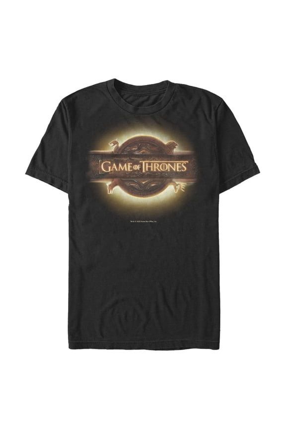 Men's Game of Thrones Logo Glow Graphic Tee Black 2X Large