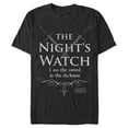 thumbnail image 1 of Men's Game of Thrones Night's Watch Motto  Graphic Tee Black Small, 1 of 4