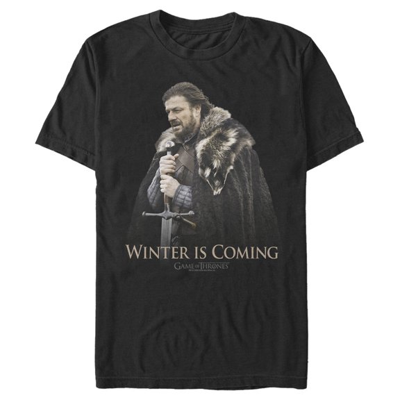 Men's Game of Thrones Stark Knows Winter Graphic Tee Black 2X Large