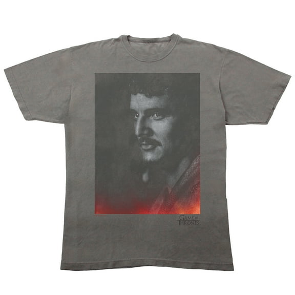 Game of Thrones TV Series Oberyn Photo on Black Short Sleeve Adult T-Shirt-Large