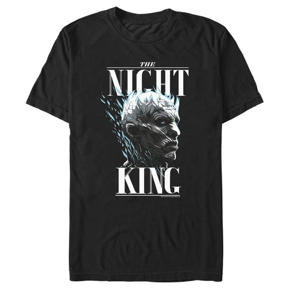 Men's Game of Thrones The Night King's Portrait  Graphic Tee Black 2X Large