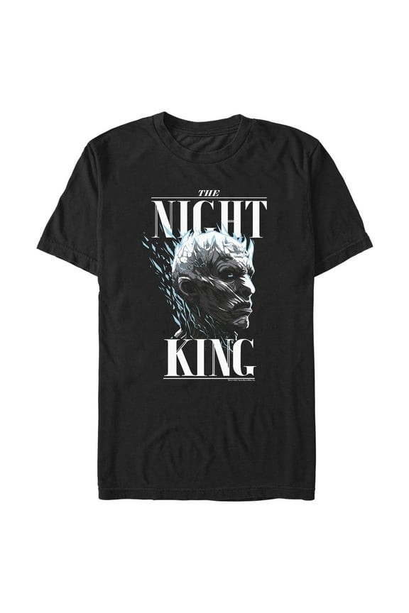 Men's Game of Thrones The Night King's Portrait  Graphic Tee Black 3X Large