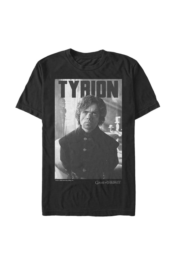 Men's Game of Thrones Tyrion Grayscale Frame Graphic Tee Black 3X Large