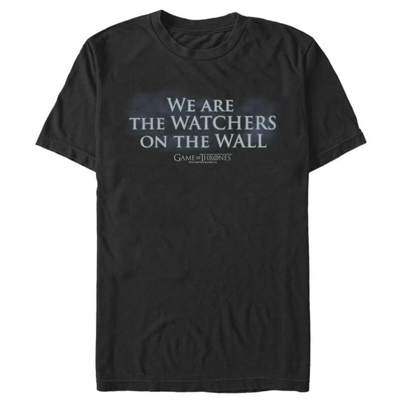 Men's Game of Thrones Watchers on the Wall  Graphic Tee Black 3X Large