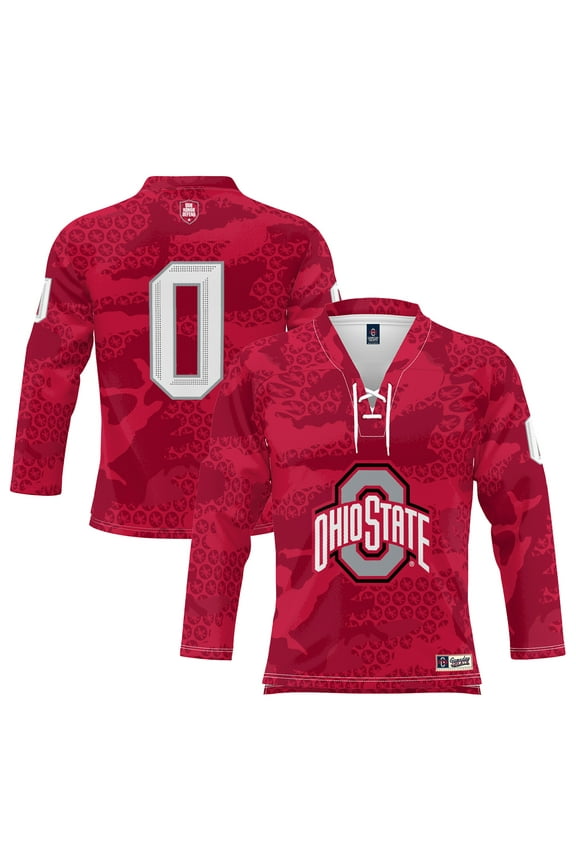Men's GameDay Greats #0 Scarlet Ohio State Buckeyes Ice Hockey Jersey