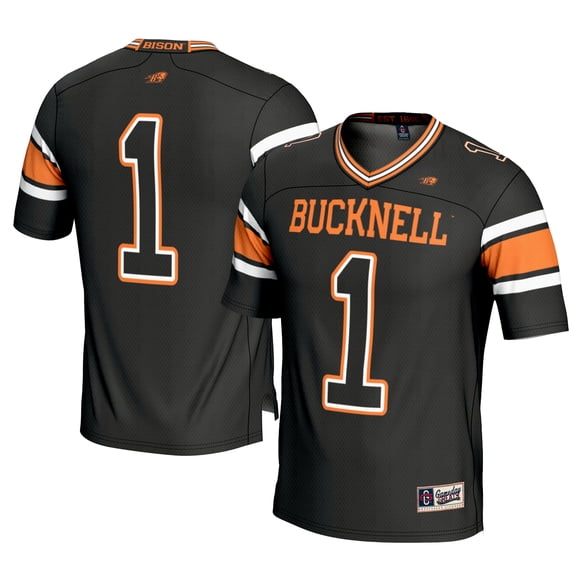 Men's GameDay Greats #1 Black Bucknell Bison Football Jersey