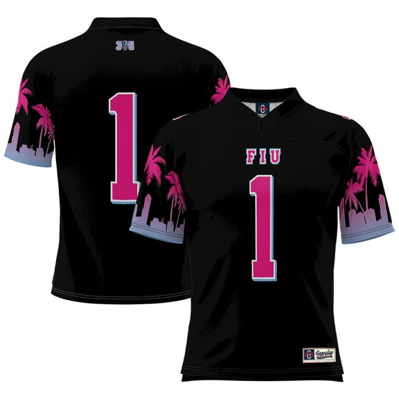 Men's GameDay Greats #1 Black FIU Panthers Miami Vice Football Jersey