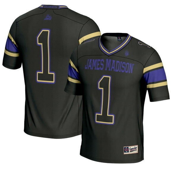 Men's GameDay Greats #1 Black James Madison Dukes Endzone Football Jersey