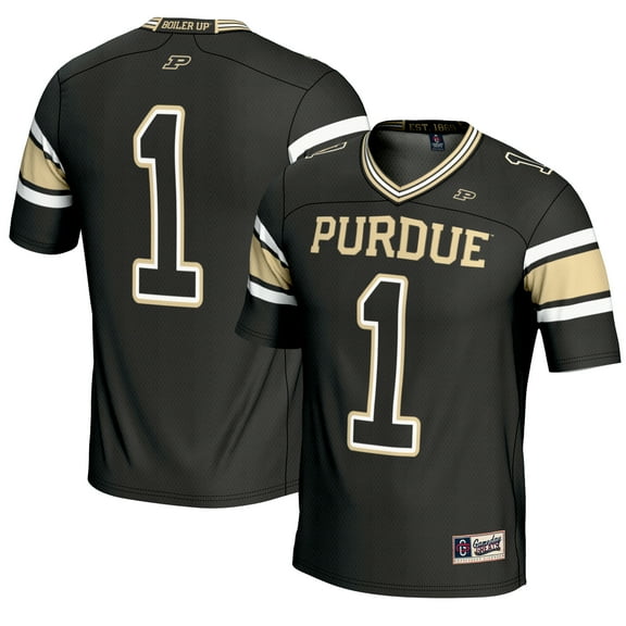 Men's GameDay Greats #1 Black Purdue Boilermakers Endzone Football Jersey