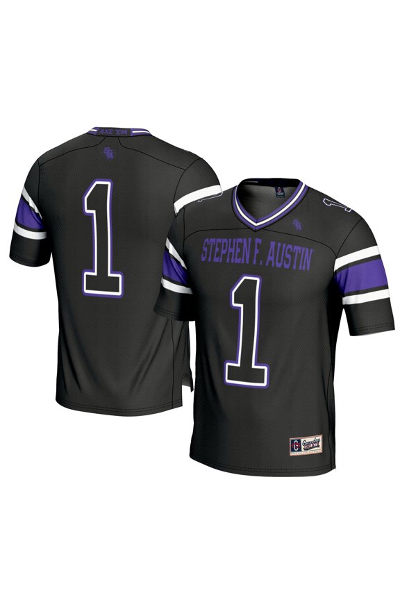 Men's GameDay Greats #1 Black Stephen F Austin Lumberjacks Football Jersey