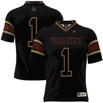 Men's GameDay Greats #1 Black Texas State Bobcats Football Jersey