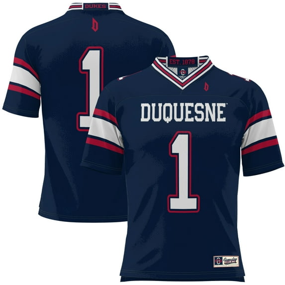 Men's GameDay Greats #1 Blue Duquesne Dukes Football Jersey