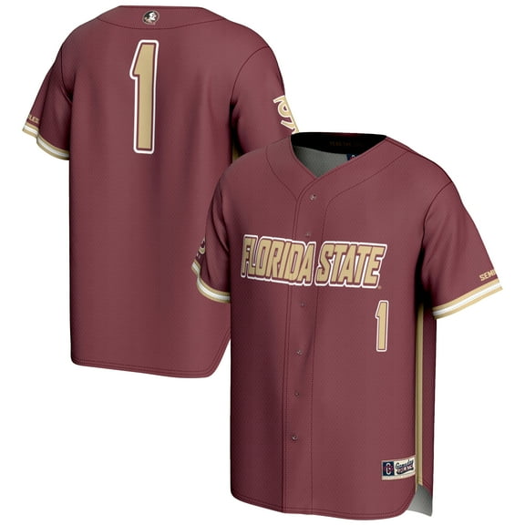 Men's GameDay Greats #1 Garnet Florida State Seminoles Lightweight Baseball Jersey