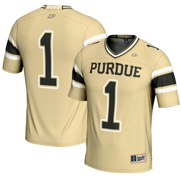 Men's GameDay Greats #1 Gold Purdue Boilermakers Endzone Football Jersey