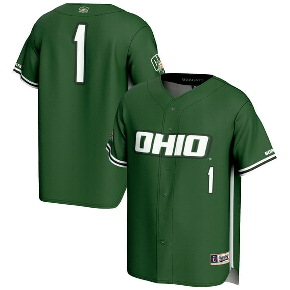 Men's GameDay Greats #1 Green Ohio Bobcats Lightweight Baseball Jersey