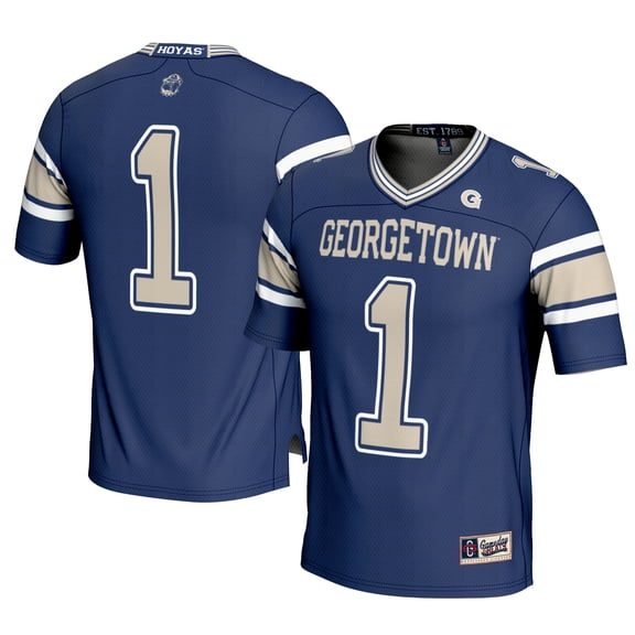 Men's GameDay Greats #1 Navy Georgetown Hoyas Football Jersey
