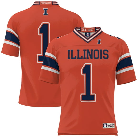 Men's GameDay Greats #1 Orange Illinois Fighting Illini Football Jersey