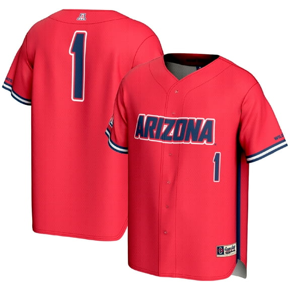 Men's GameDay Greats #1 Red Arizona Wildcats Lightweight Baseball Fashion Jersey