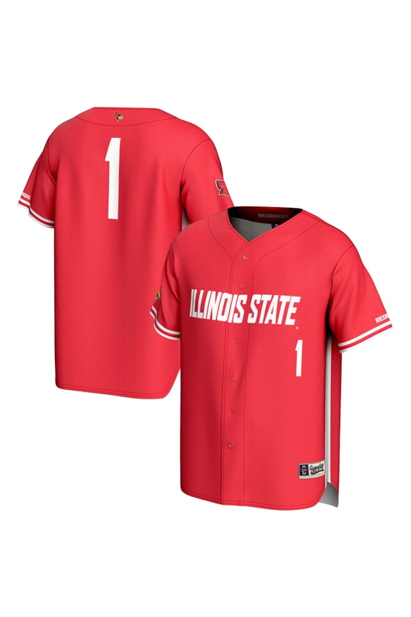 Men's GameDay Greats #1 Red Illinois State Redbirds Lightweight Baseball Jersey