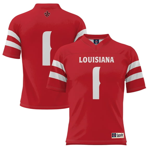 Men's GameDay Greats #1 Red Louisiana Ragin' Cajuns Football Jersey