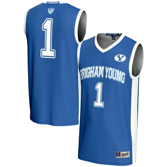Men's GameDay Greats #1  Royal BYU Cougars  Lightweight Basketball Jersey