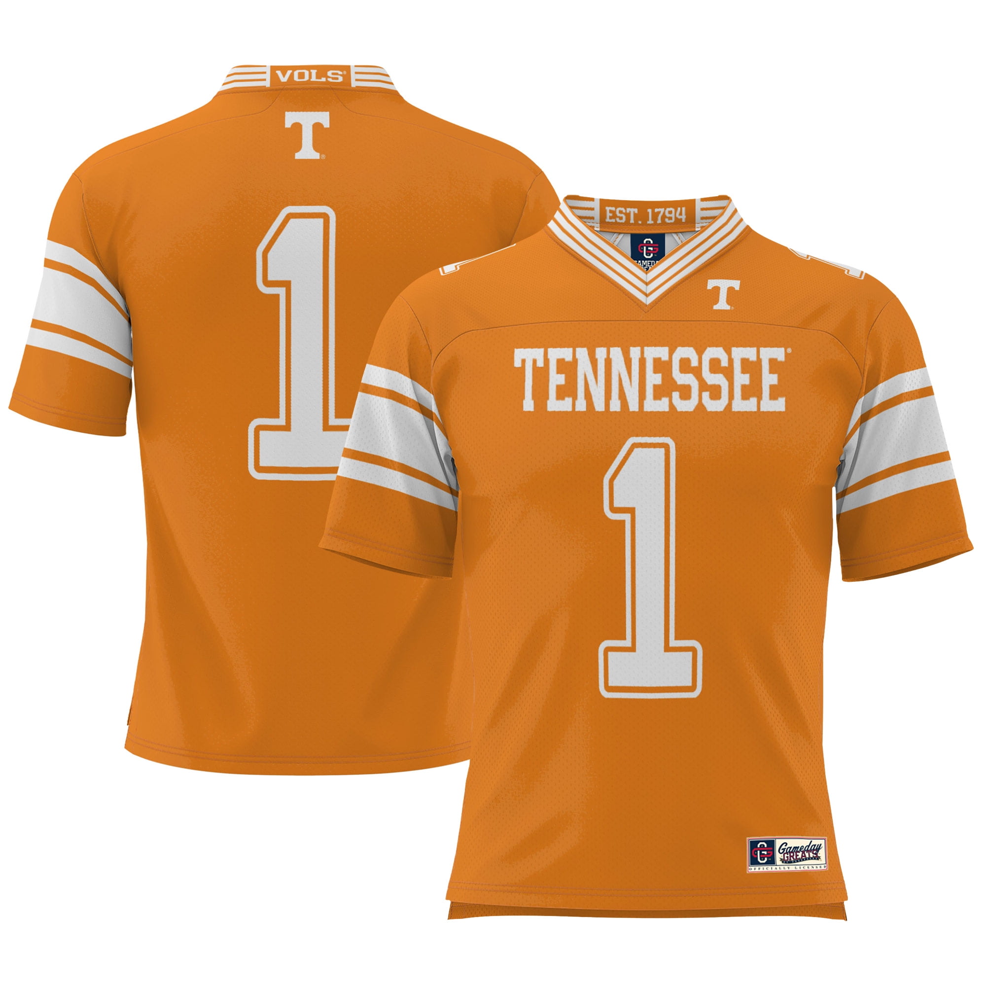 Men s GameDay Greats 1 Tennessee Orange Tennessee Volunteers Football Jersey