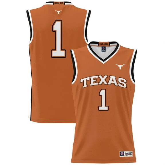 Men's GameDay Greats #1 Texas Orange Texas Longhorns Lightweight Collegiate Basketball Jersey