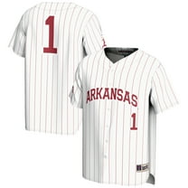 Men's GameDay Greats #1 White Arkansas Razorbacks Lightweight Baseball Jersey
