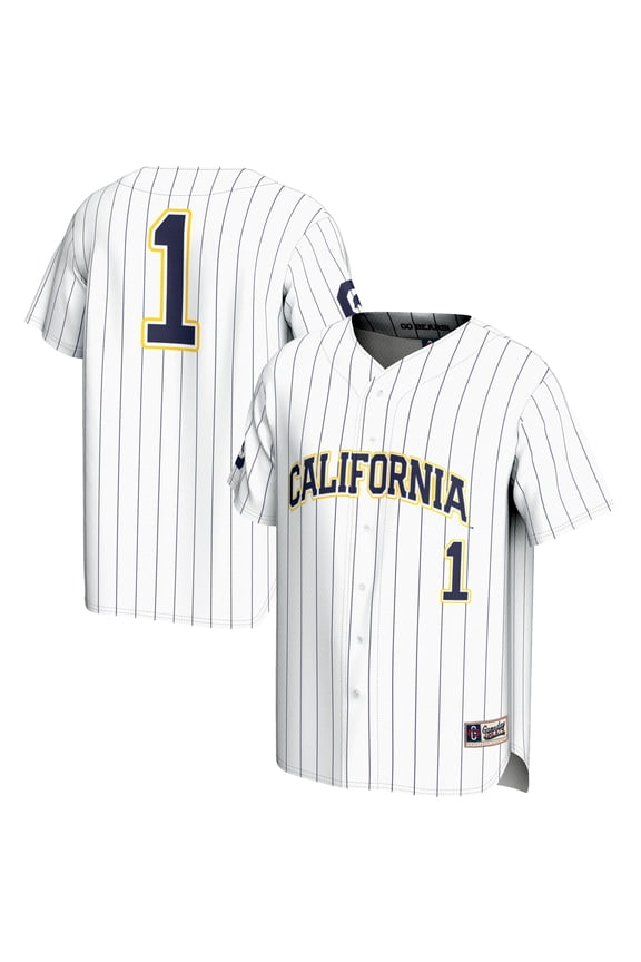 Men's GameDay Greats #1 White Cal Bears Lightweight Baseball Fashion Jersey