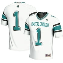 Men's GameDay Greats #1 White Coastal Carolina Chanticleers Endzone Football Jersey
