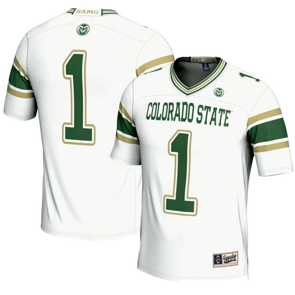 Men's GameDay Greats #1 White Colorado State Rams Endzone Football Jersey
