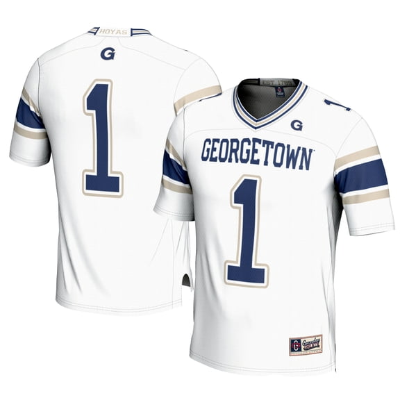 Men's GameDay Greats #1 White Georgetown Hoyas Football Jersey