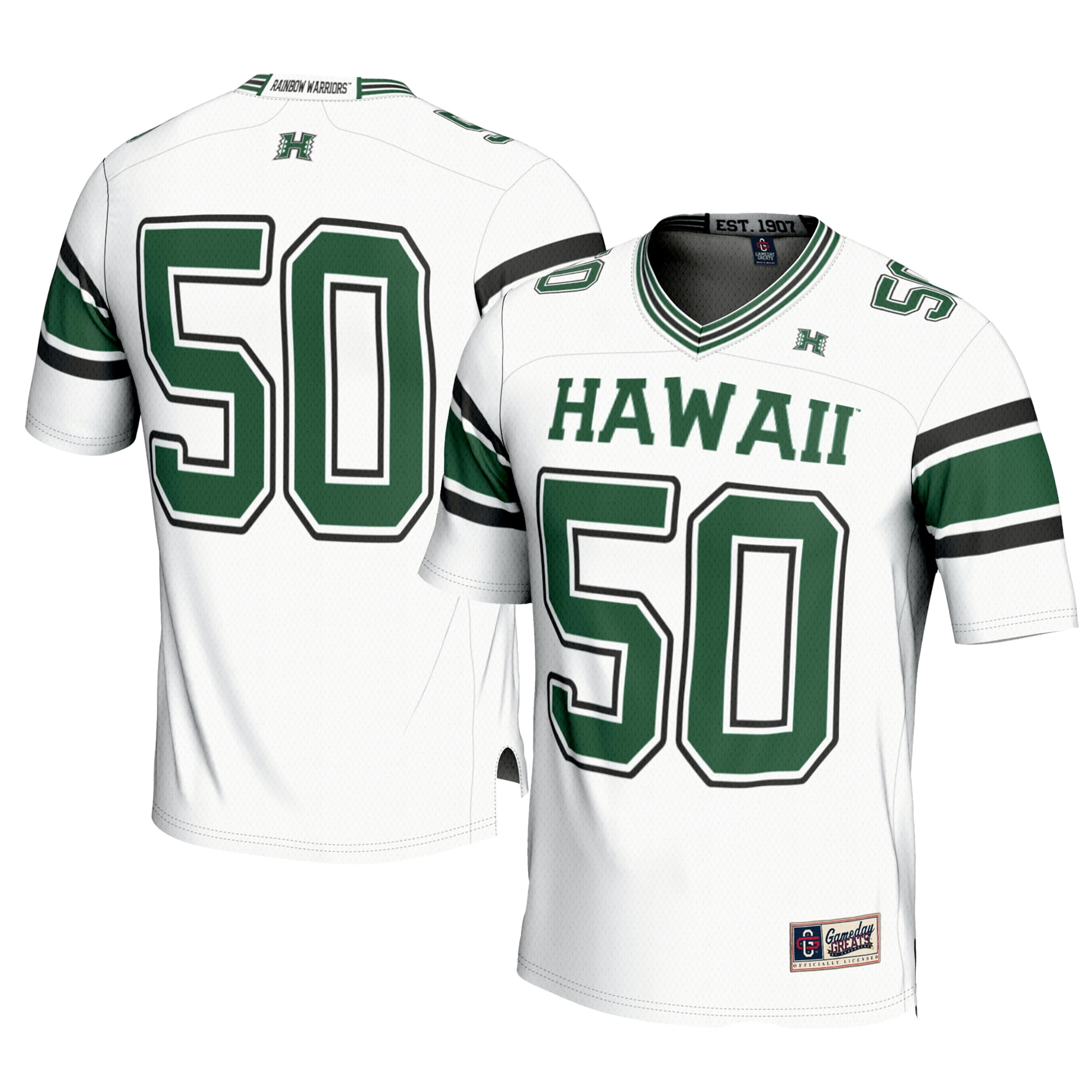 Men's GameDay Greats #1 White Hawaii Rainbow Warriors Football Jersey -  Walmart.com, image size:2000x2000