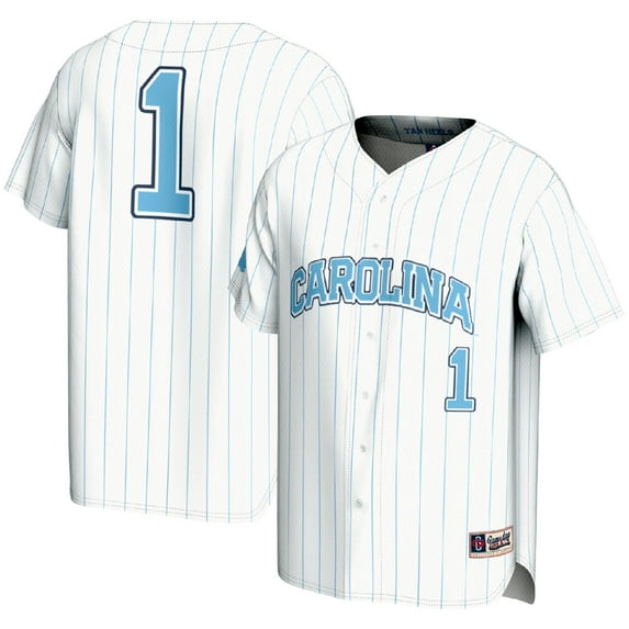 Men's GameDay Greats #1 White North Carolina Tar Heels Lightweight Baseball Fashion Jersey