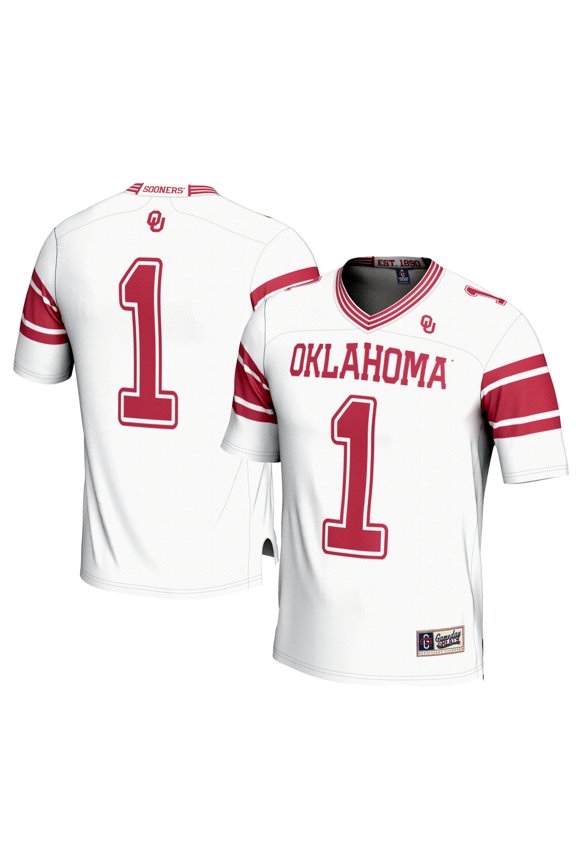 Men's GameDay Greats #1 White Oklahoma Sooners Football Jersey