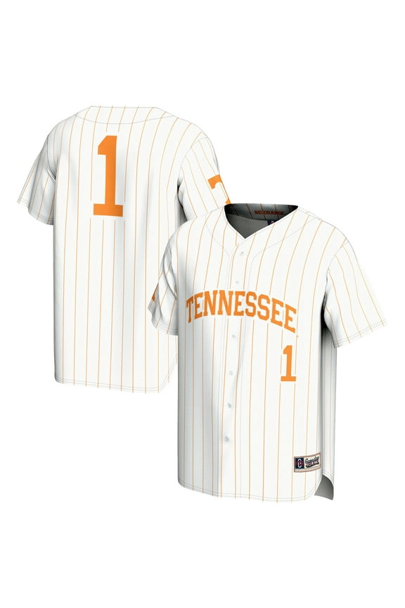 Men's GameDay Greats #1 White Tennessee Volunteers Lightweight Baseball Jersey