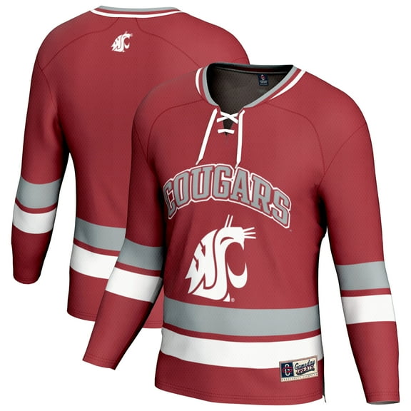 Men's GameDay Greats Crimson Washington State Cougars Spirit Hockey Jersey