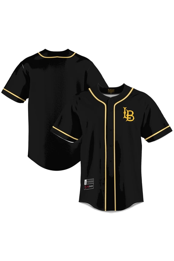 Men's GameDay Greats Gold Cal State Long Beach The Beach Lightweight Baseball Jersey