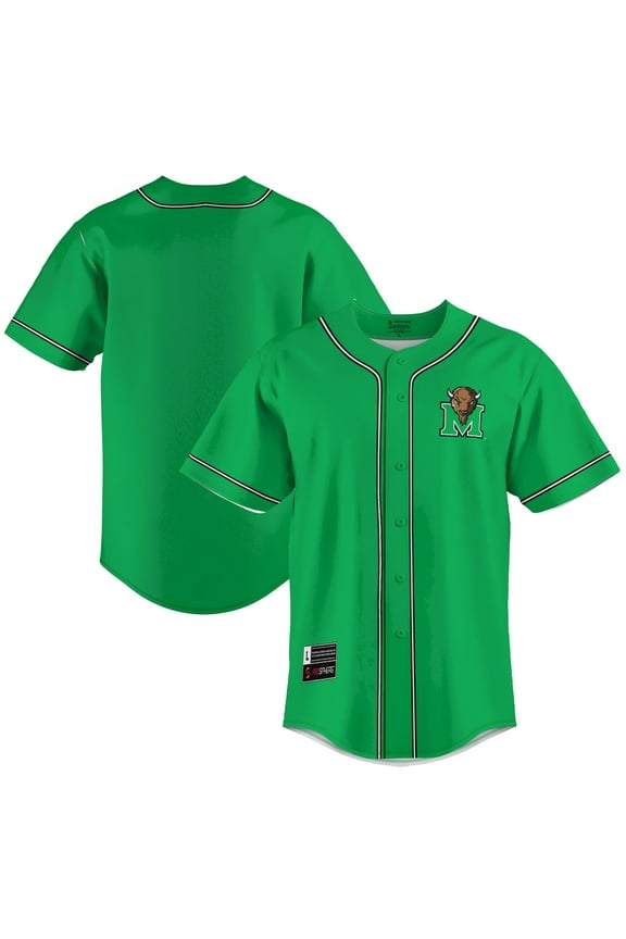 Men's GameDay Greats  Green Marshall Thundering Herd  Lightweight Baseball Jersey