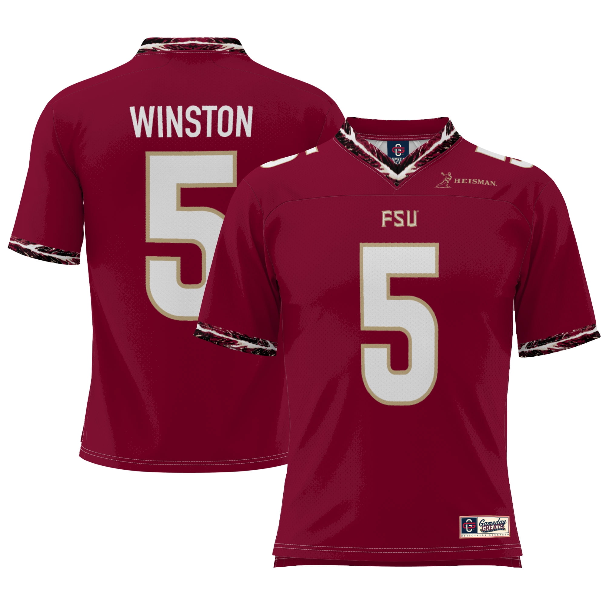 Men s GameDay Greats Jameis Winston Garnet Florida State Seminoles Heisman Football Jersey Walmart