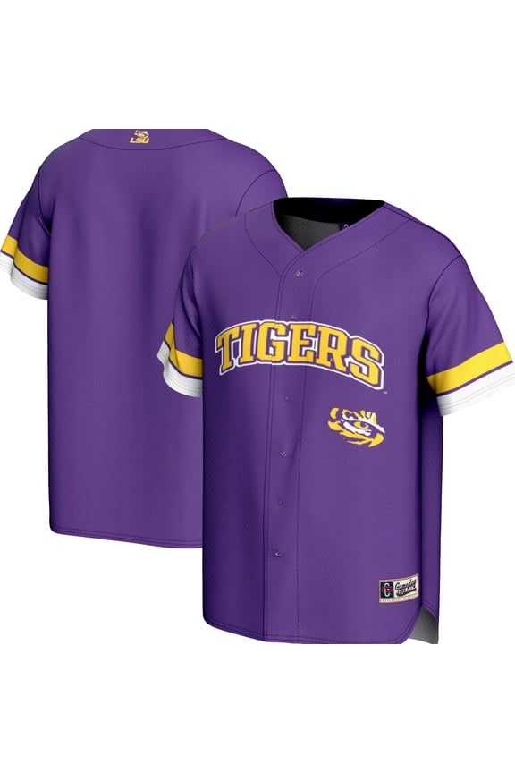 Men's GameDay Greats Purple LSU Tigers Spirit Baseball Jersey
