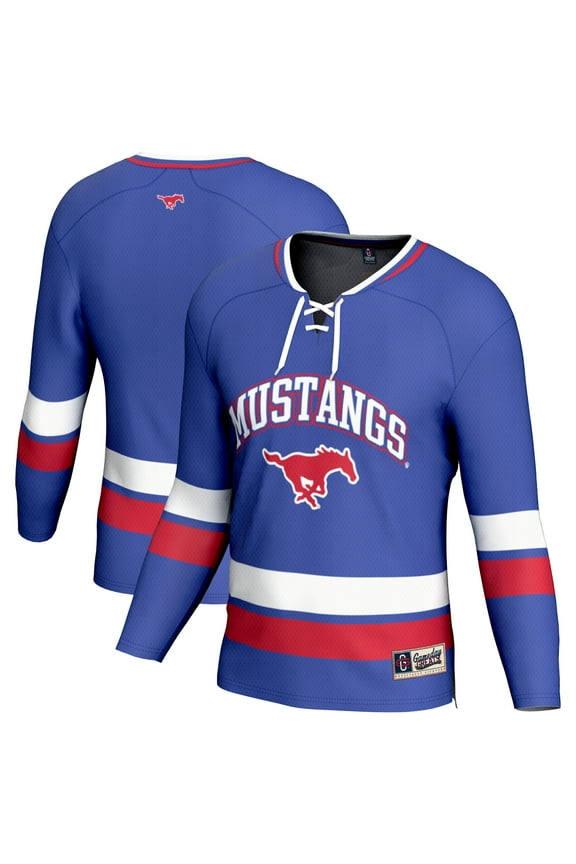 Men's GameDay Greats Royal SMU Mustangs Hockey Jersey