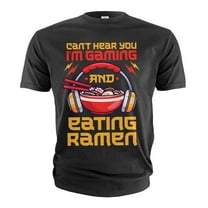 Men's Gaming Funny T-shirt Ramen and video games Tee humorous gift teeshirt