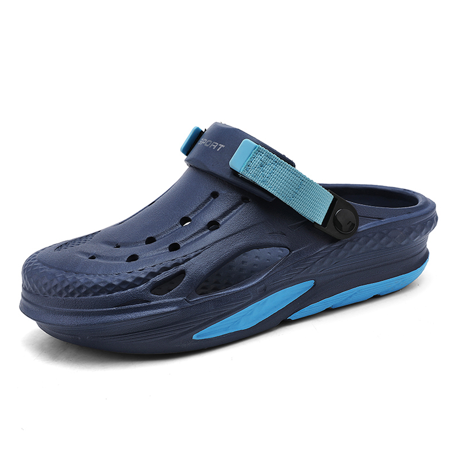 Men's Garden Clogs Shoes,Clogs for Men Comfort Slip-on Sandals Beach Slippers Lightweight Non Slip Outdoor EVA Clogs Pool Slides Summer Beach Casual Relax Backyard,Blue,8.5 Men