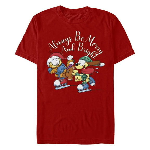 Men's Garfield Always Be Merry and Bright Duo  Graphic T-Shirt