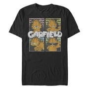 Men's Garfield Character Cool Portraits Graphic T-Shirt