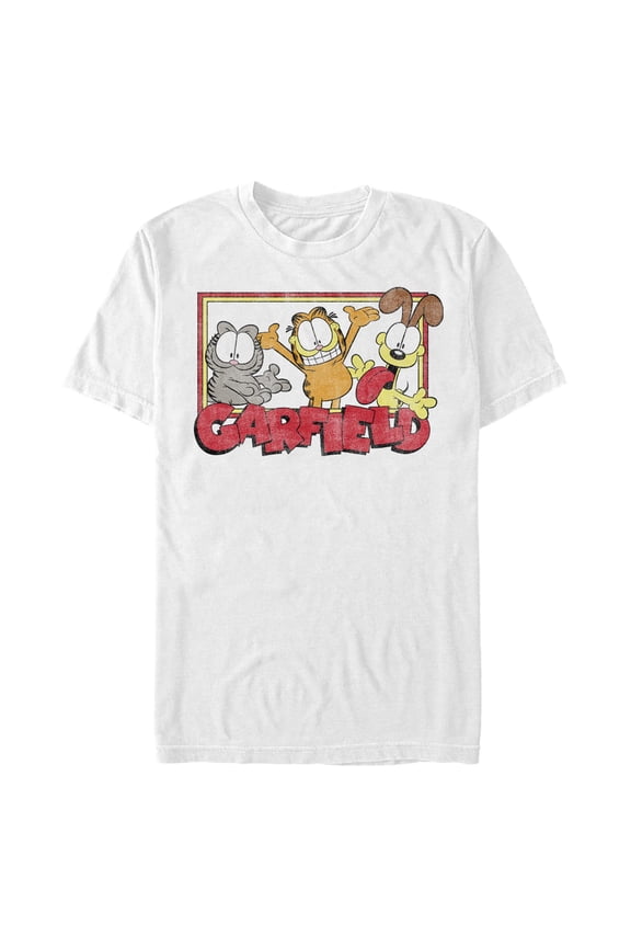 Men's Garfield Distressed Friends Squad Graphic T-Shirt